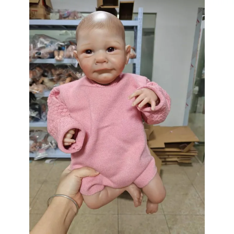 

49cm Reborn Baby Doll Already Painted Finished Baby 3D Skin Visible Veins Collectible Art Doll