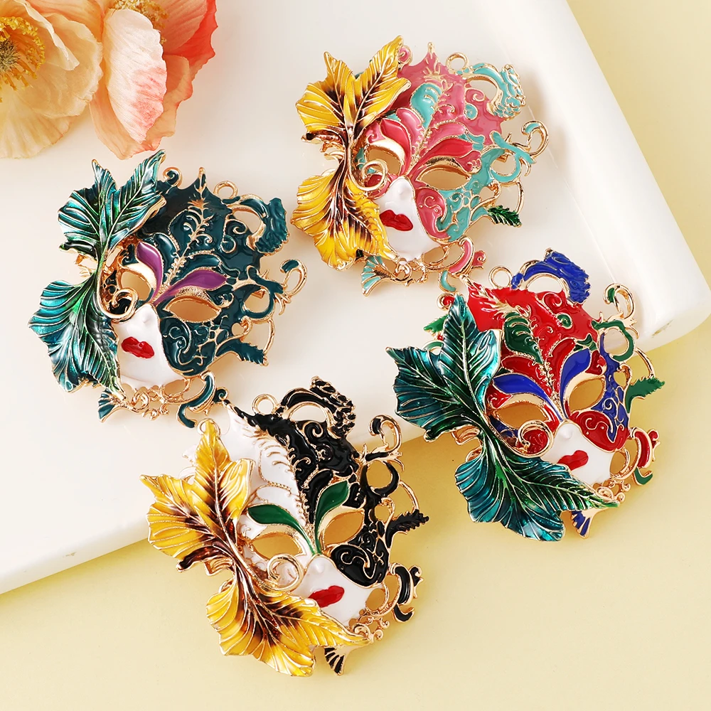 2025 New Elegant Dress Mask Brooch Enamel Craft Souvenir Gifts for Family and Friends