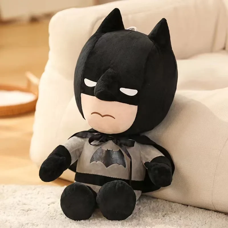 Super heroes Cartoon Stuffed Toy para Crianças, Boneca Anime Legal, Homem-Aranha, Homem de Ferro, Capitão América, Batman, Presente de Aniversário, 25-100cm