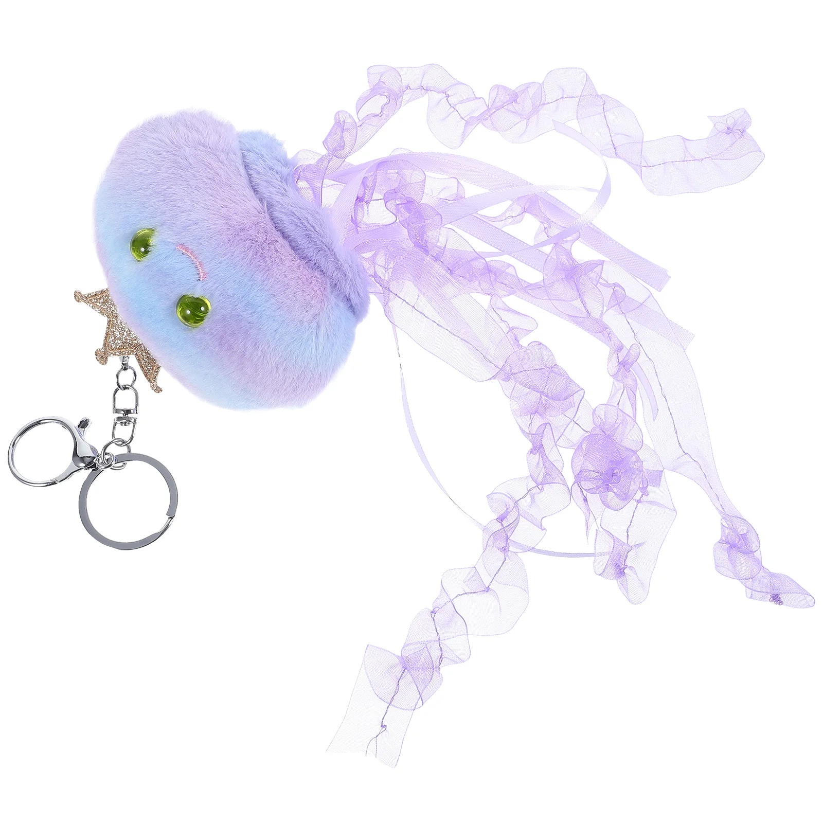 Jellyfish Keychain Plush Octopus Charms Schoolbag Pendants Chains Keychains Ornament Backpack Fob