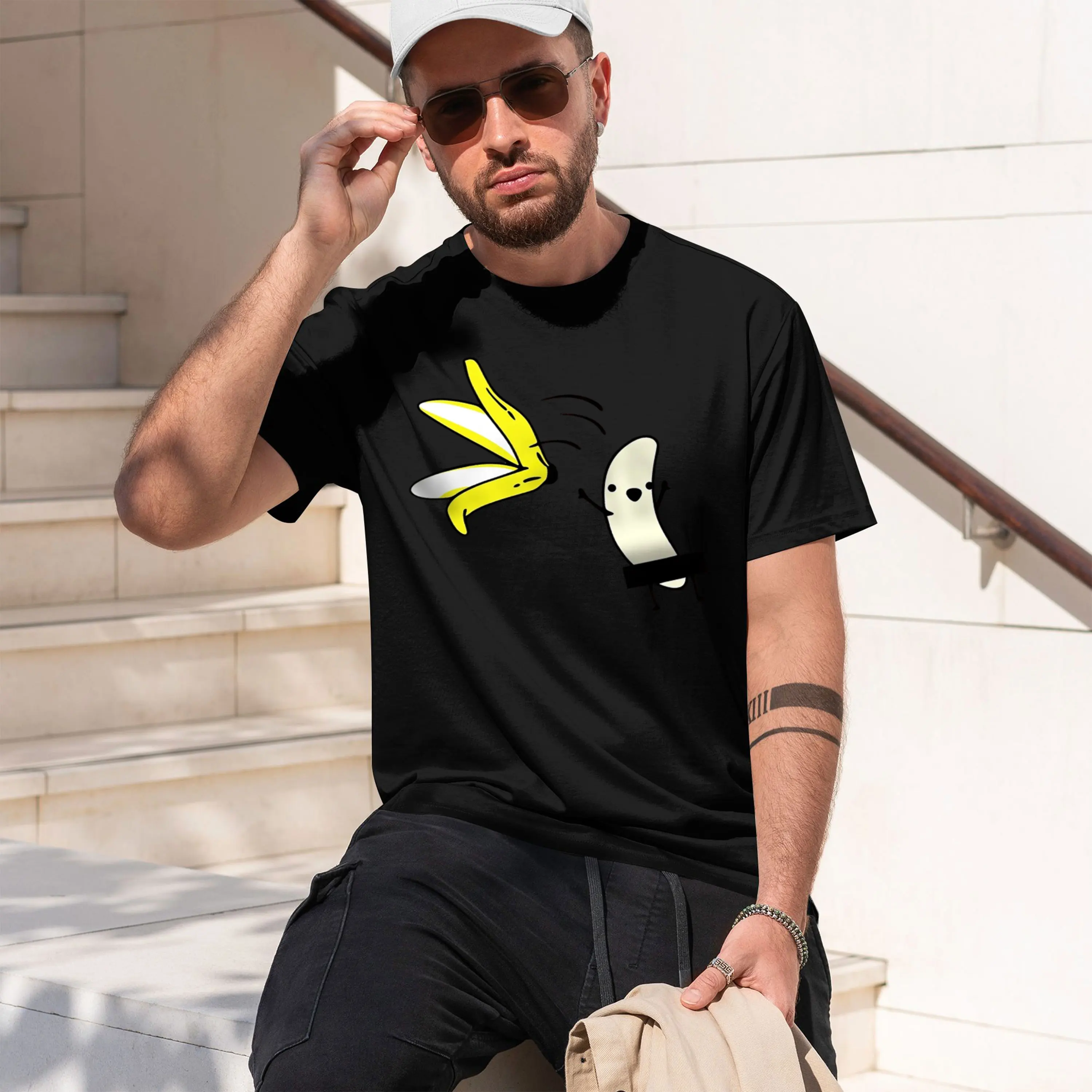 Remove Banana Peels Men Women T-Shirts d Tshirt Summer Short Sve Street Loose Tee Clothes Couple 2026 New Model Men’s Short-slee