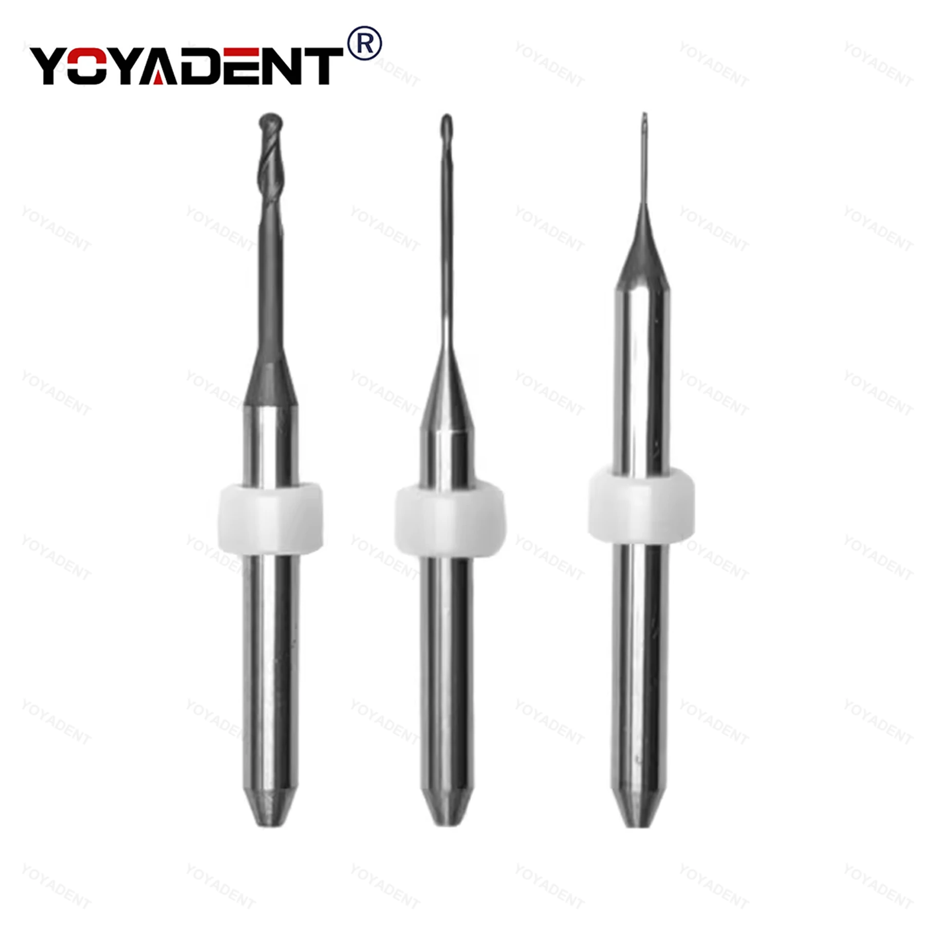 Immagine 7: Fresa Dentale per Zirconia Aidite AMD-500 con Rivestimento Diamantato, Gambo D4 per Taglio di Dischi in Zirconia e PMMA, Accessori Dentali