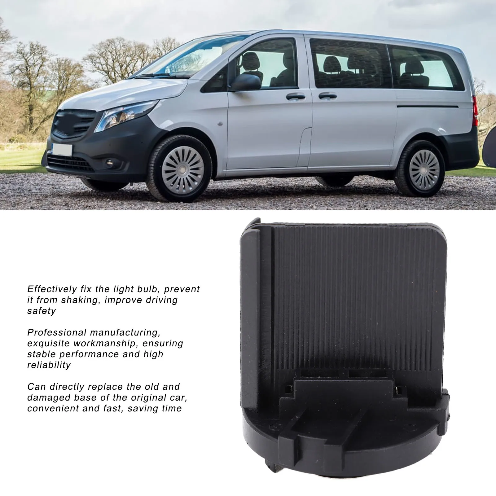 

Headlight Bulb Socket A9068260282 5K0941109C Replacement for W447 W448 2015‑2021 Headlight Bulb Socket Replacement