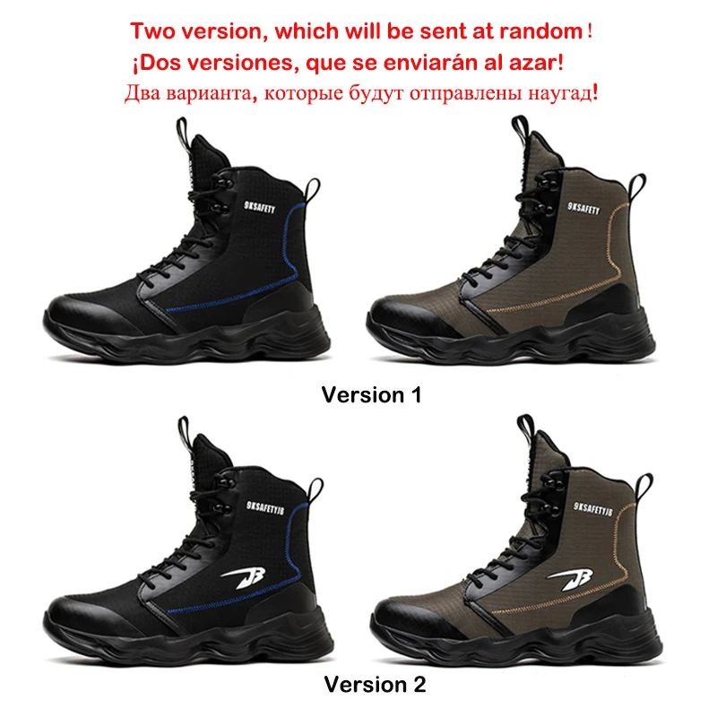 Work Safety Boots Men Winter Hiking Boots Steel Toe Cap Work Shoes Puncture-Proof Indestructible Shoes Security Safety Shoe Male