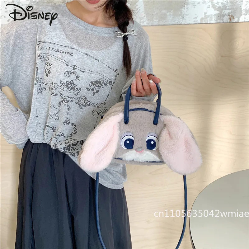 Disney 2025 nouveau Mini sac en peluche pour femmes à la mode de haute qualité sac à main pour femmes dessin animé mignon polyvalent fille sac de rangement pour téléphone