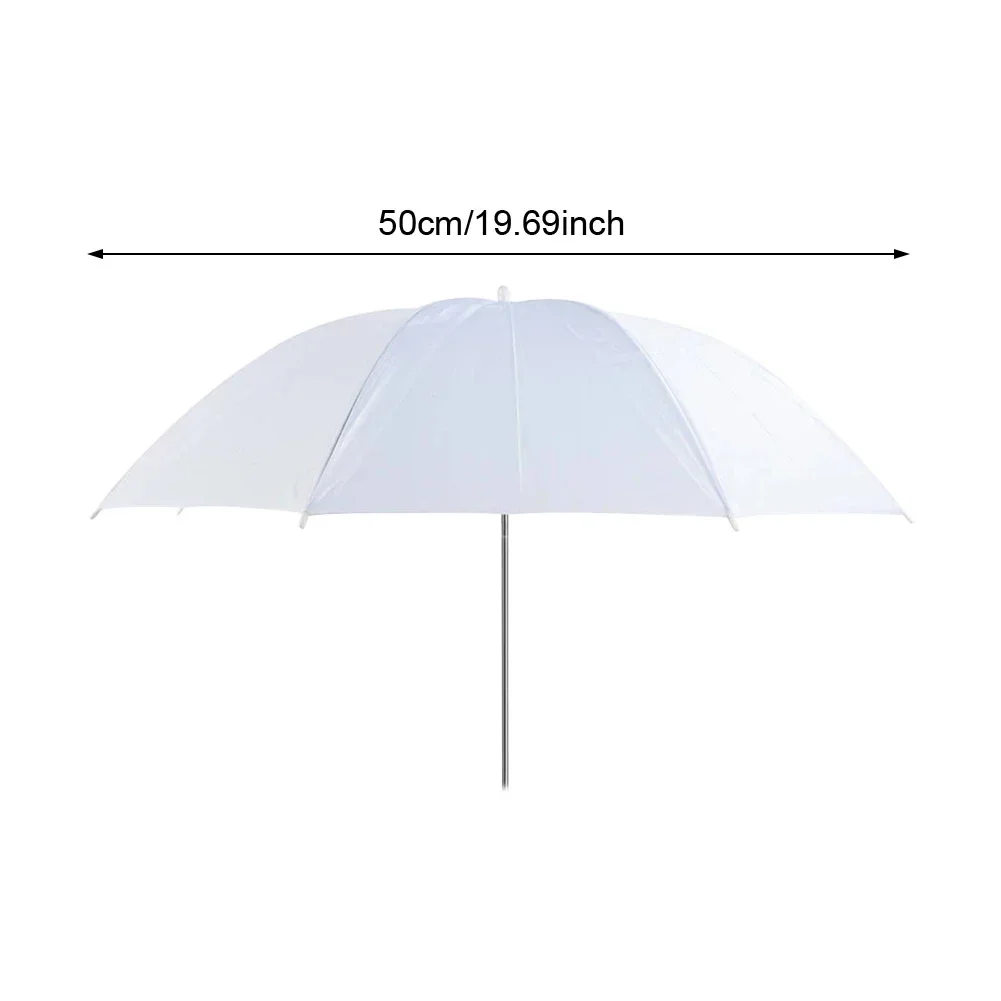 50cm/ 20” Photography Light Reflector Umbrella White Soft Studio Umbrella for Photography Lighting Umbrella Diffuser Accessory
