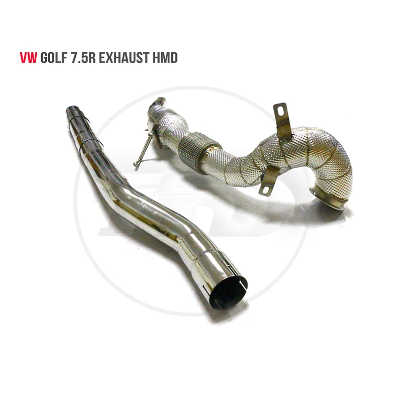 Head Section High flow Pipes Exhaust Pipes branch downpipe Exhaust Pipe with  for VW Volkswagen CC 2.0 Golf 6 GTI MK7 Rline Car