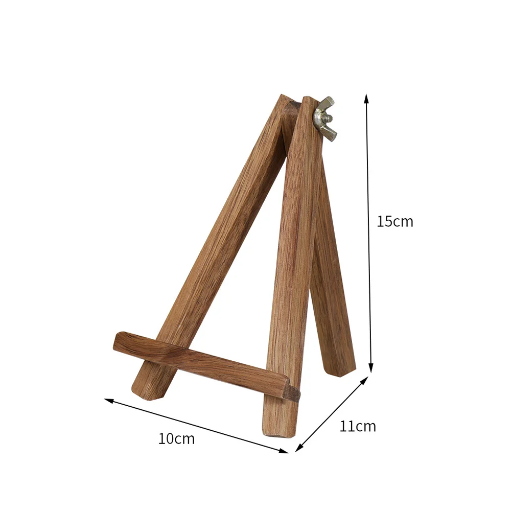 Wooden Tripod Display Stand Shelves Adjustable Holder Phone Placing Rack Desktop Shelf Holding Bracket