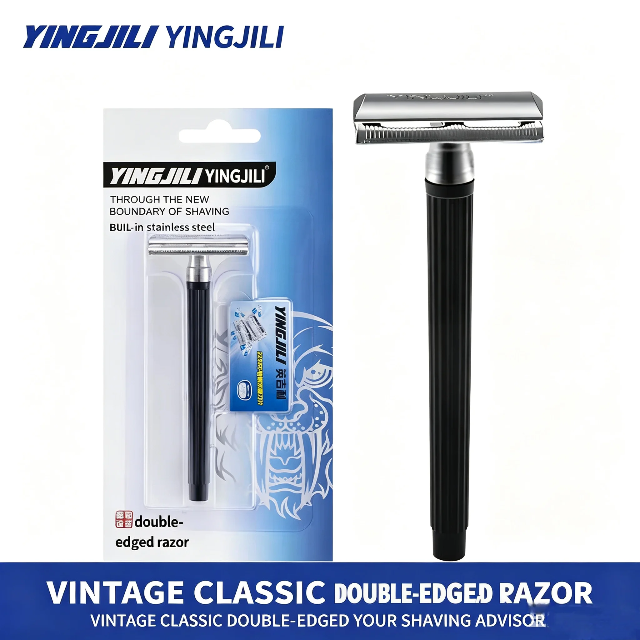 Double-sided Shaver, Old-fashioned Shaver, Hand Scraper, Beard Razor, Hair Shaving, Travel Shaver