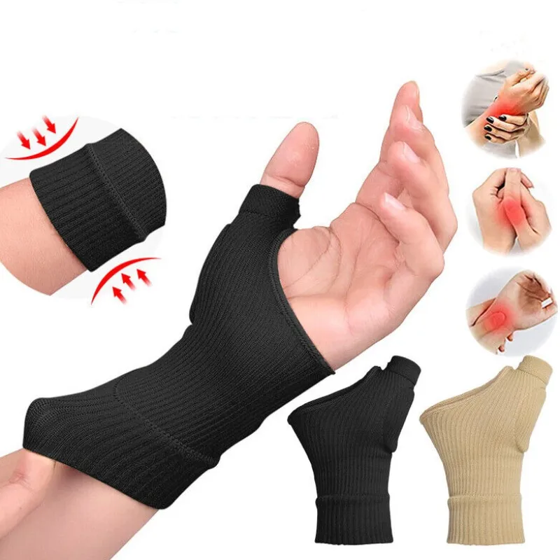 2pcs Wrist Thumb Support Elastic Breathable Bandage Stabiliser For Tenosynovitis Hand Brace Basal Joint Wrist Protector Gloves