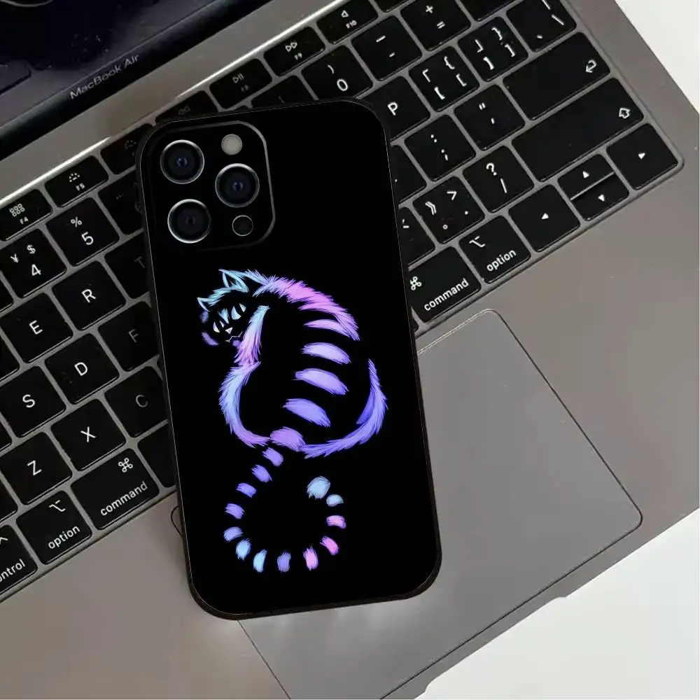 Cool C-Cheshire C-Cat    Phone Case For iPhone 17,16,15,14,13,12,11 Plus,Pro Max,Soft Silicone Black Cover