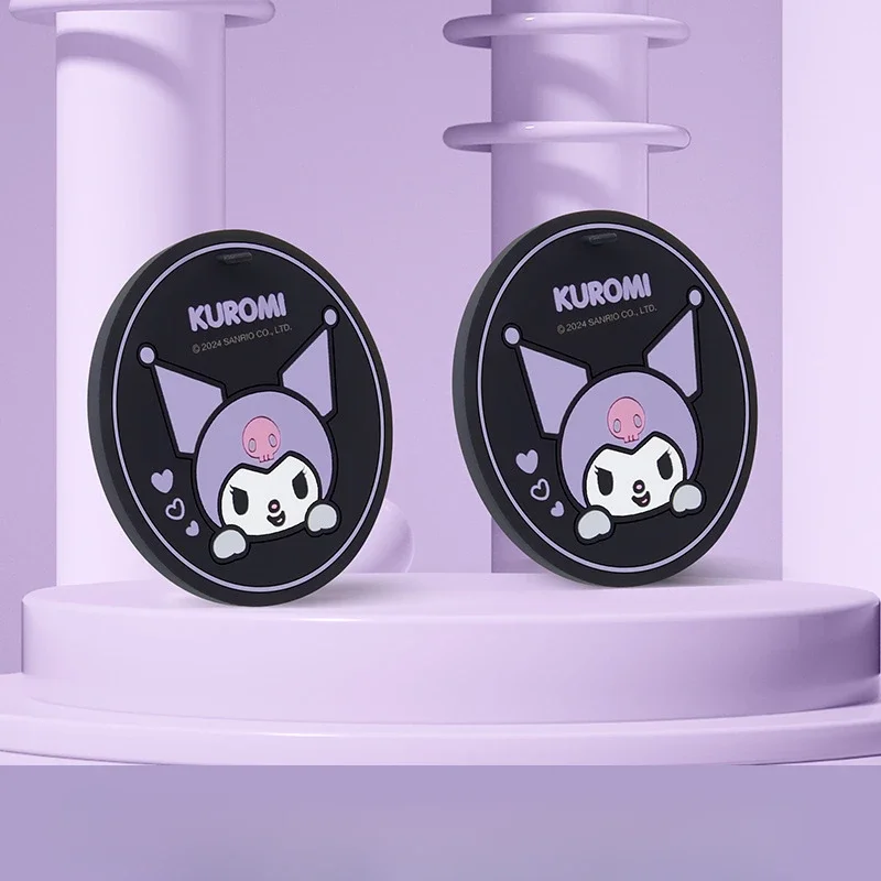 2 pezzi Kawaii Sanrio Kuromi sottobicchieri per auto Cartoon Anime Car Coaster Storage PVC Anti-Skid Mat accessori decorare il regalo delle ragazze