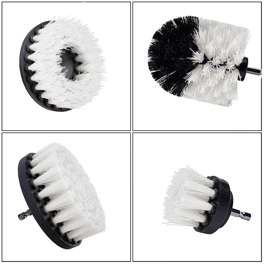 Drill Brush Attachment Set Power Scrubber Wash Cleaning Brushes Tool Kit with Extension for Clean Car Wheel Tire Glass Windows