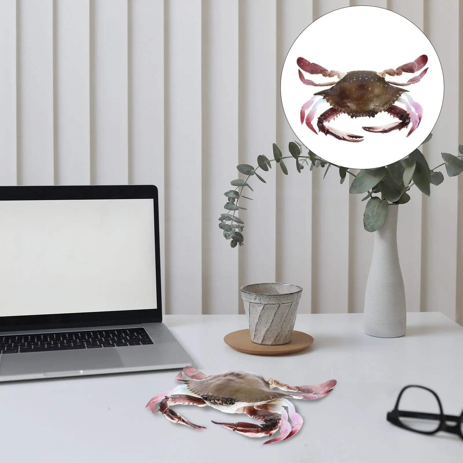 

Realistic Simulation Crab Decor for Fish Tank Aquarium Home Office Sink Bathtub Pool Educational Learning Accessory Creative Sea