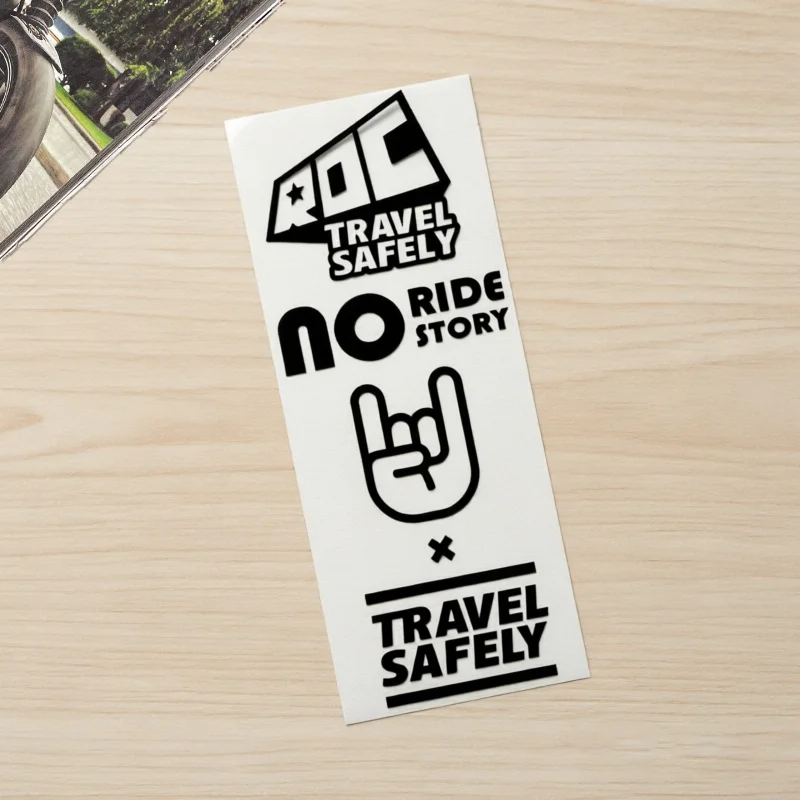 NO RIDE STORY Decals Motorcycle Stickers Car Reflective Stickers Travel Safely Personality Creative Letters For Vepsa R6 NMAX155