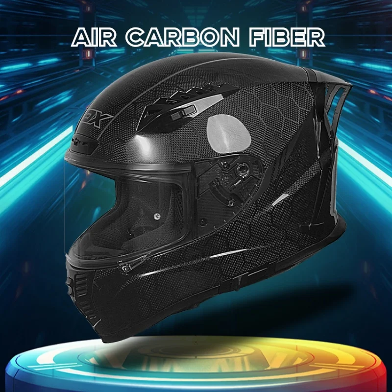 

VOX F602 Premium Air carbon Fiber twin lens motorcycle helmet US DOT certified light helmet for street bike racing