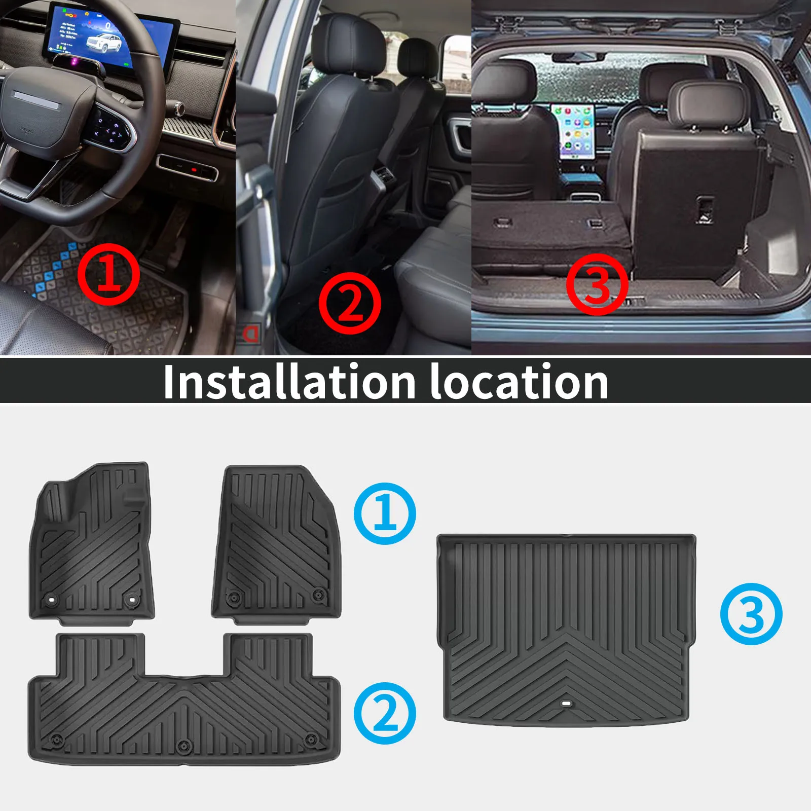for MG S5 MGS5 EV 2025 2026 ES5 Custom TPE floor Mats pad Full Set Eco-Friendly Waterproof All-Weather Floor Liners Accessories