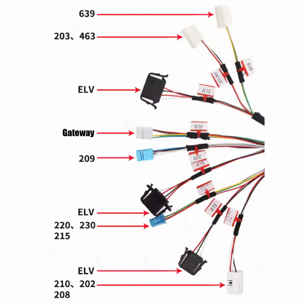 For ELV Lock Test Platform Wiring Harness for Mercedes-Benz All Key Lost Support for VVDI Test Platform Multifunctional Cable