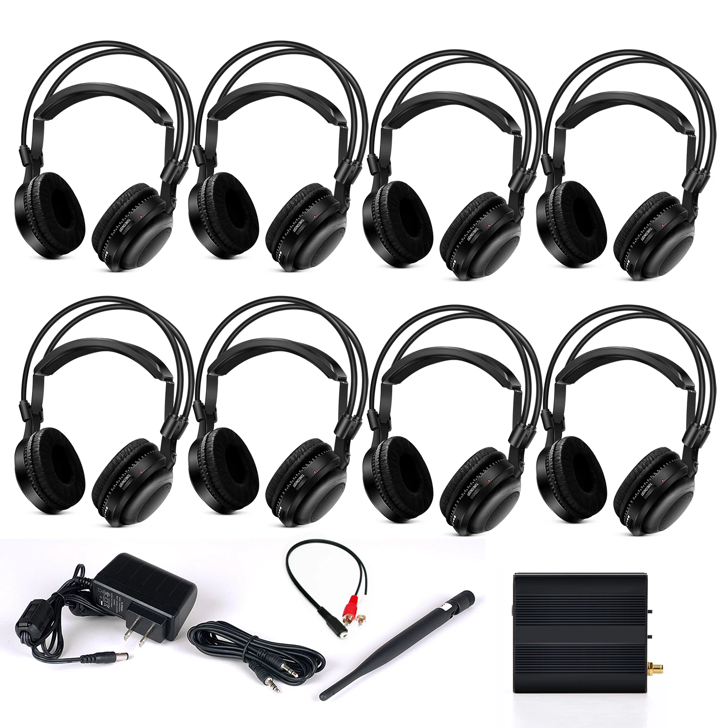 

Пакет беспроводных наушников Silent Disco для тихих вечеринок, конференций, мероприятий, сверхнизкое качество звука басов и передатчик 500 м