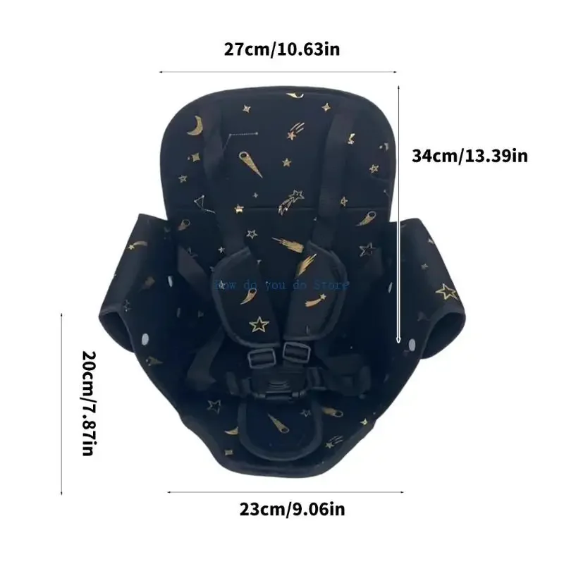 19QF خمس نقاط تسخير وسادة تنفس حزام حصيرة للرضع ركوب الخيل الطويلة #6
