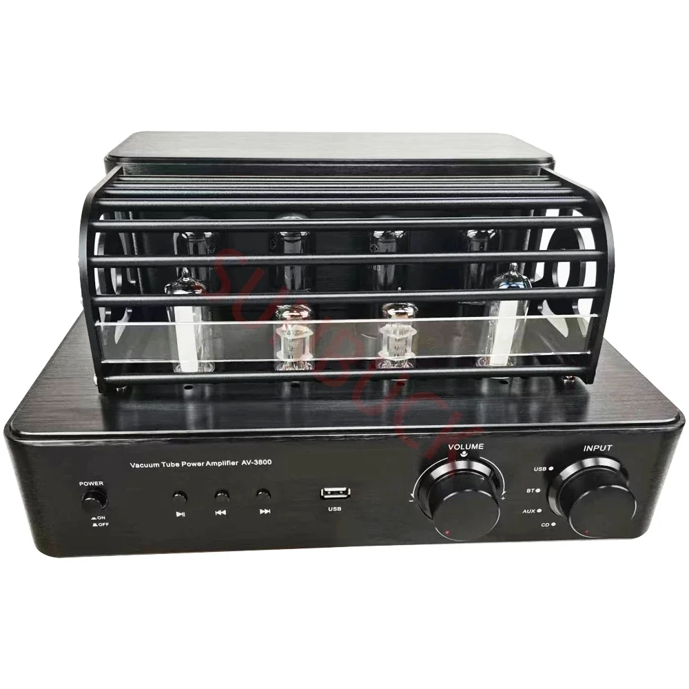 SUNBUCK AV3800 6E2 6F1 Russia 6P6P Vacuum Tube Power Amplifier 2.0 Stereo 15W USB Bluetooth hifi Tube Power Amplifier Audio