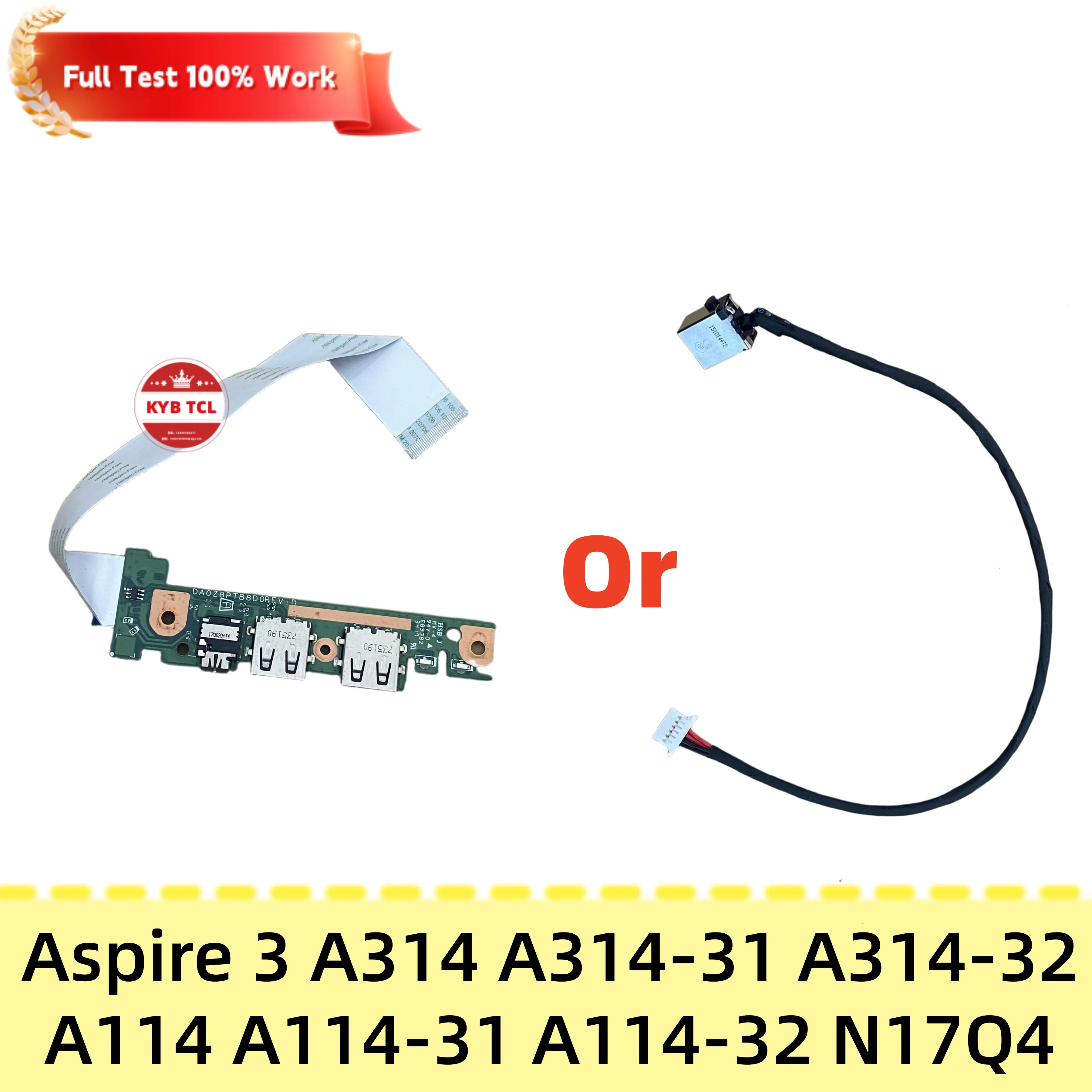 DD0Z8PAD011 DDZ8PAAD010 DDZ8PAAD000 Placa de audio USB o conector de alimentación DC IN para Acer Aspire 3 A314 A314-31 A314-32 1 A114 A114-31 A114-32 N17Q4 DA0Z8PTB8D0 DD0Z8PAD001