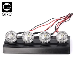 GRC Roof Spotlight Searchlight Headlights LED Lights Lamp Upgrade For 1/10 RC Crawler Traxxas TRX4 G500 TRX6 G63 Benz #G162F