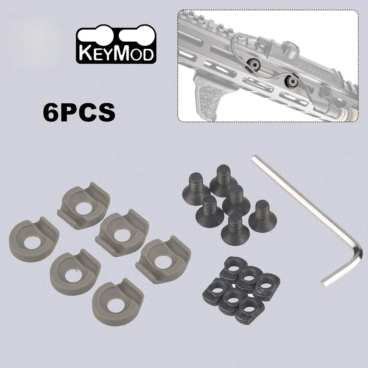 M-L-O-K Pictinny Kabelführungssystem für M300 M600 M-L-OK Kabelmanagement 3-teiliges Set Surefire Laser Taschenlampe Fernschalter Clip – Detail 14