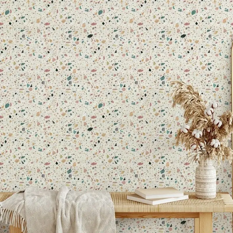 Beautiful Terrazzo Wallpaper ,  Wallpaper sticker, Simple Operation And Stick,Peel and stick Wall paper