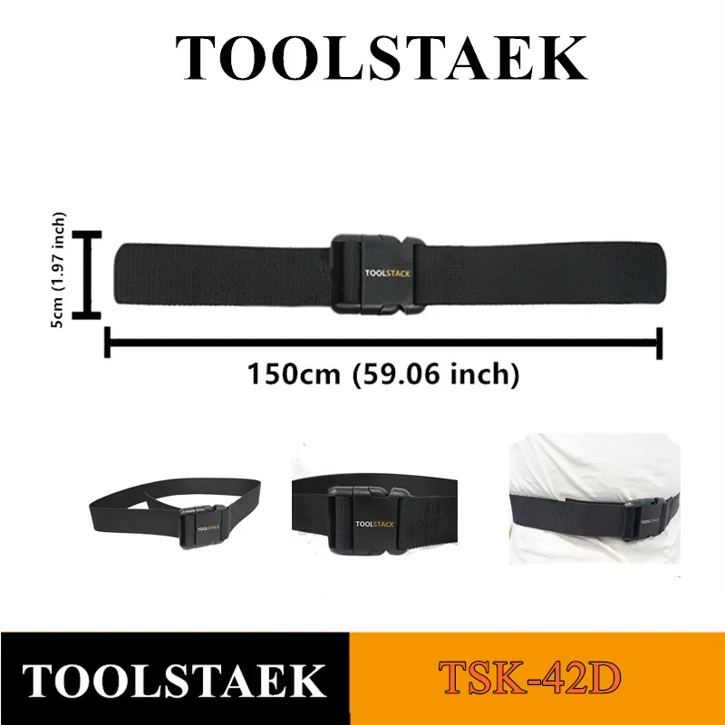 

Light Working Belt Durable Washable Universal Construction Belt Quick Release Buckle Strong Unisex Elastic Belt Work Belt
