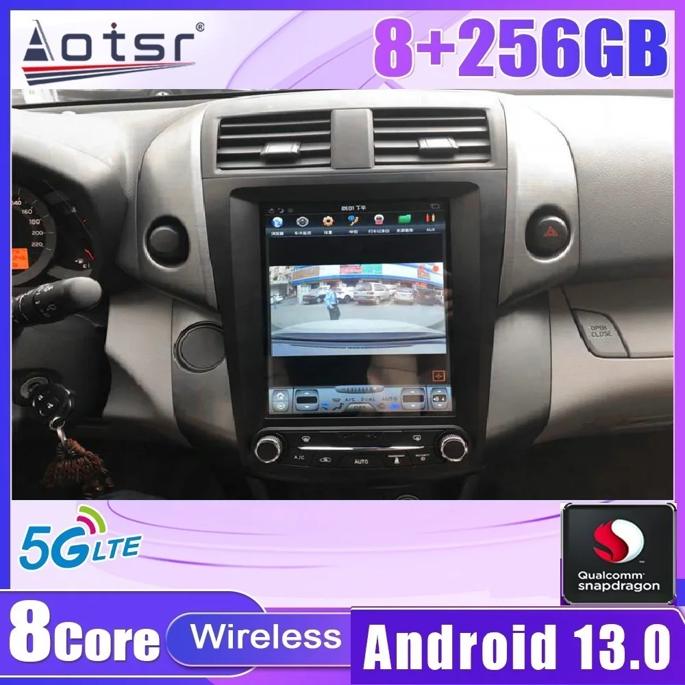 Android 13.0 For Toyota RAV4 RAV 4 2003-2009 Car radio Player GPS Navigation Voice control PX6/G6 8G 128GB 4GLET 8core Carplay