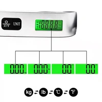 Portable Scale Digital LCD Display 110lb/50kg Electronic Luggage Hanging Suitcase Travel Weighs Baggage Bag Weight Balance Tools 6