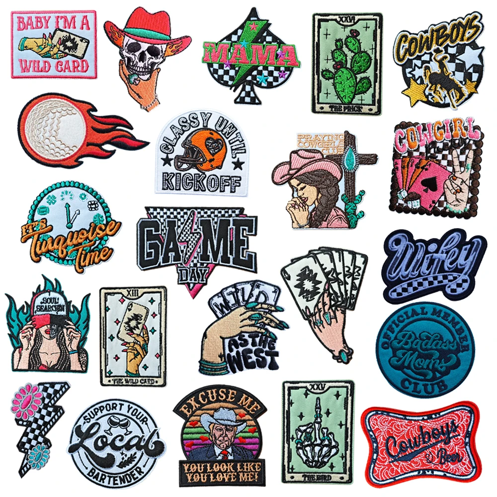 Emblem Clothing Accessories Badge Sticker Embroidered Embroidery Sticker Iron-on Patches