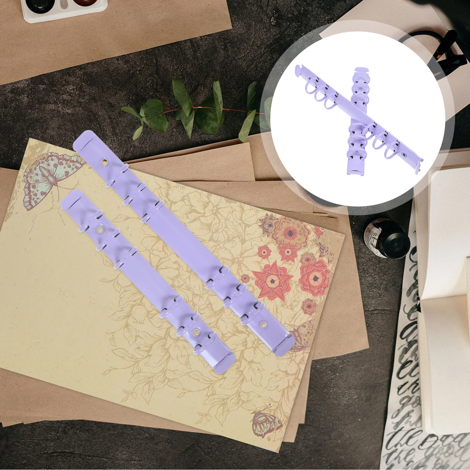 2 قطعة معدنية فضفاضة ورقة الموثق آلية كليب ل مخطط دفتر الموثق المنظم ورقة العمود الفقري ملزمة كليب DIY بها بنفسك