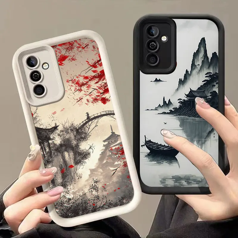 Japanese Style Ukiyo-e Phone Case For Samsung Galaxy A03 A04 A05 A10 A20 A21 S A04E A06 A11 A30 A50 M12 M22 M54 5G