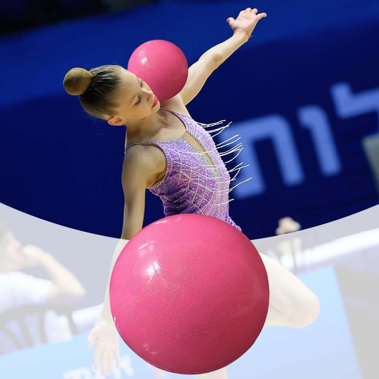 Exercise Ball for Balance Stability Gym Fitness Ball High Elastic Anti-Burst Workout Fitness Gear for Dance Practice Performance