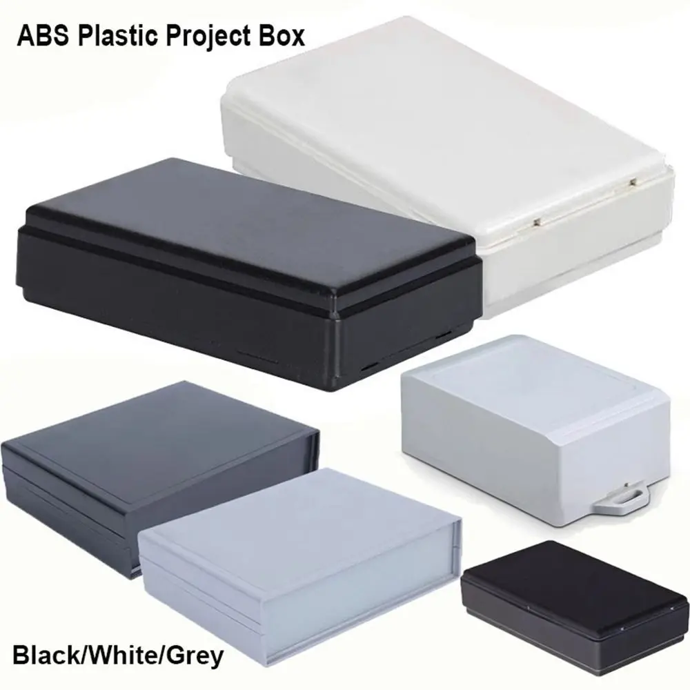 

Высококачественный корпус из АБС-пластика, коробка для проектов, водонепроницаемый черный, белый цвет, чехол для хранения, 10 стилей, корпус «сделай сам», чехол для инструментов