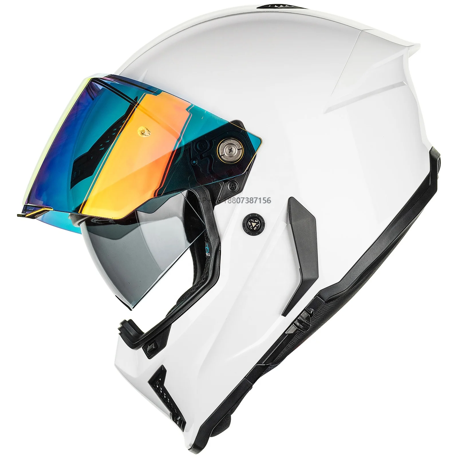 

ABS Motorcycle Full Face Helmets DOT ECE Powersports Dual Visor Street Racing Matte Black Model MF509Pro New 5-Year Warranty