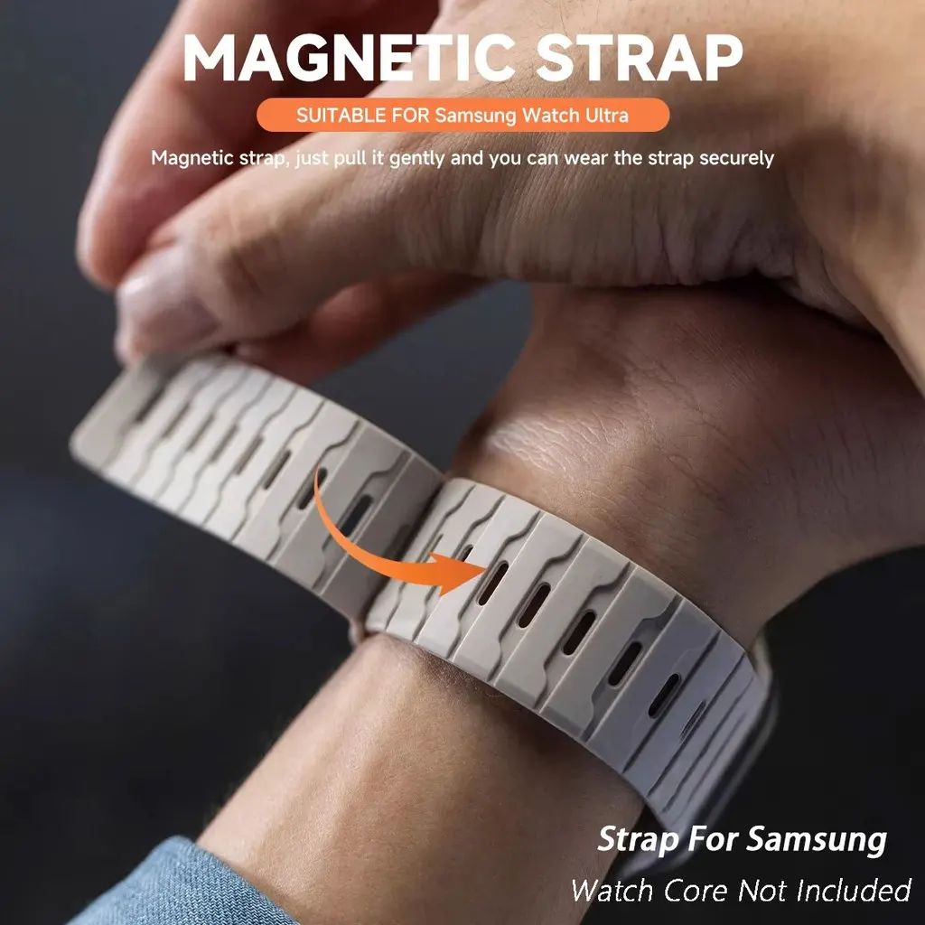 Two-Tone Magnetic Sport Strap For Galaxy Watch 8 9 40mm 44mm 8 Classic 46mm Sport Strap For Galaxy Watch Ultra 47mm Accessories