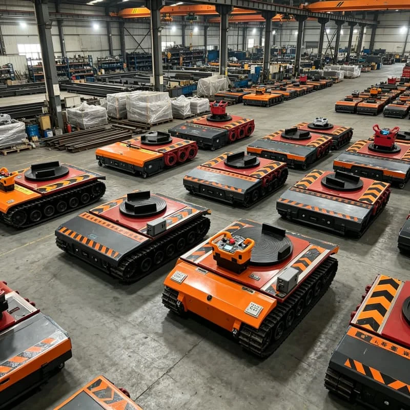 Low Profile Electric Machinery Skate 20T Remote Controlled Battery Powered For Low Clearance Workshop Heavy Equipment Moving