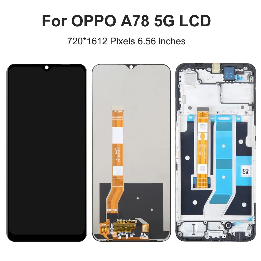 For OPPO A78 5G 6.56\'\'For A78 5G CPH2483 CPH2495 LCD Display Touch Screen Digitizer Assembly Replacement