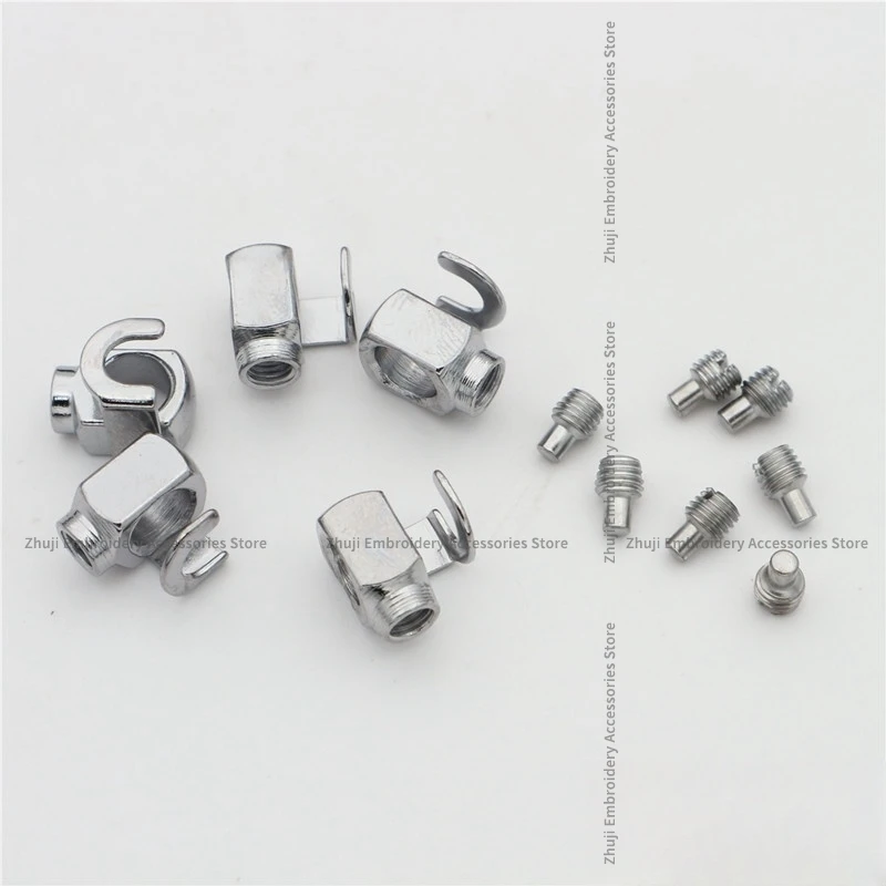 10PCS Needle Chuck Needle Screw Tattoo Tips Cell Tweezers Screw Needle Nail Hook Computer Embroidery Machine Accessories