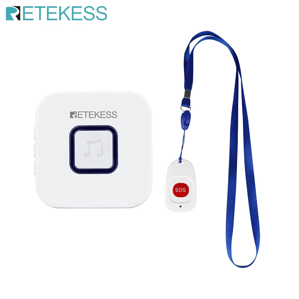 Retekess TH101 Wireless Caregiver Pager with SOS Call Button Nurse Call Alert System for Elderly Home Safety Patient Help