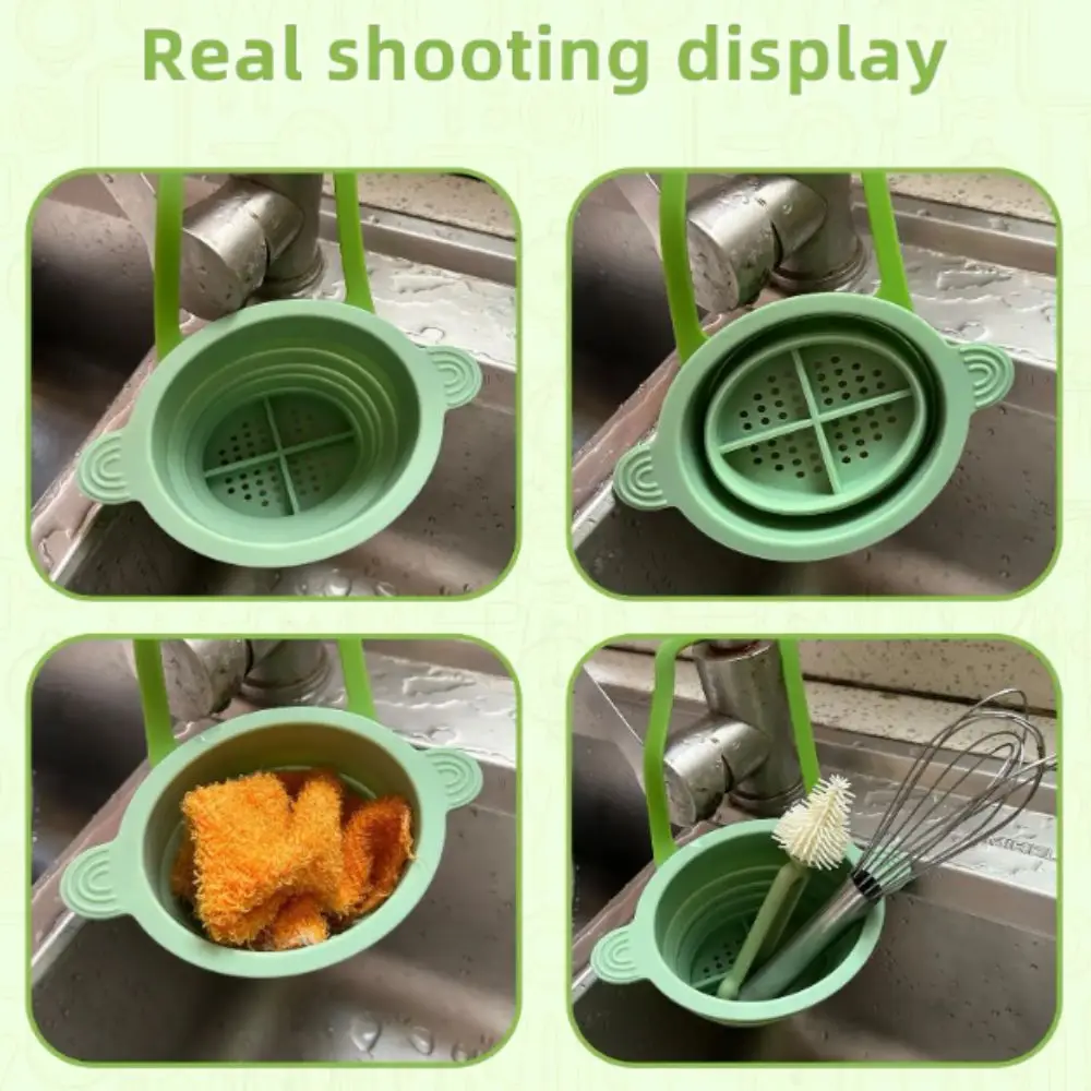 

Прочная силиконовая корзина-фильтр сине-зелено-розовая, многофункциональная, для слива воды, самоочищающаяся