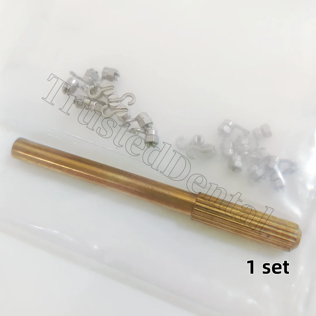 

Crimpable Hook Stop Locks Removable/Activity (10pcs right+10pcs left+Tool) 1 set Fixed on ArchWires Brace