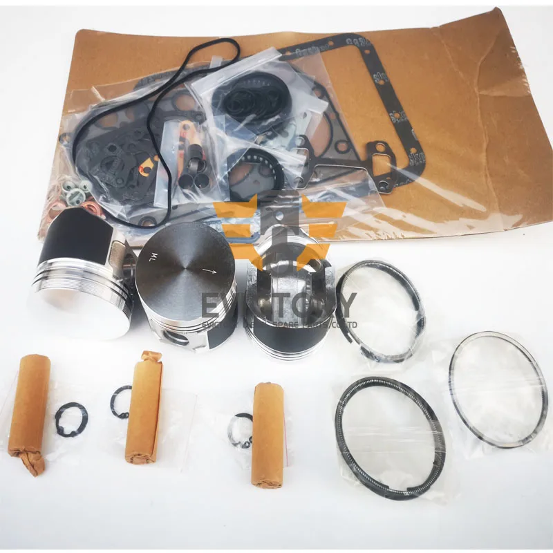 For YANMAR 3TNE72 spare parts piston ring cylinder overhaul gasket kit