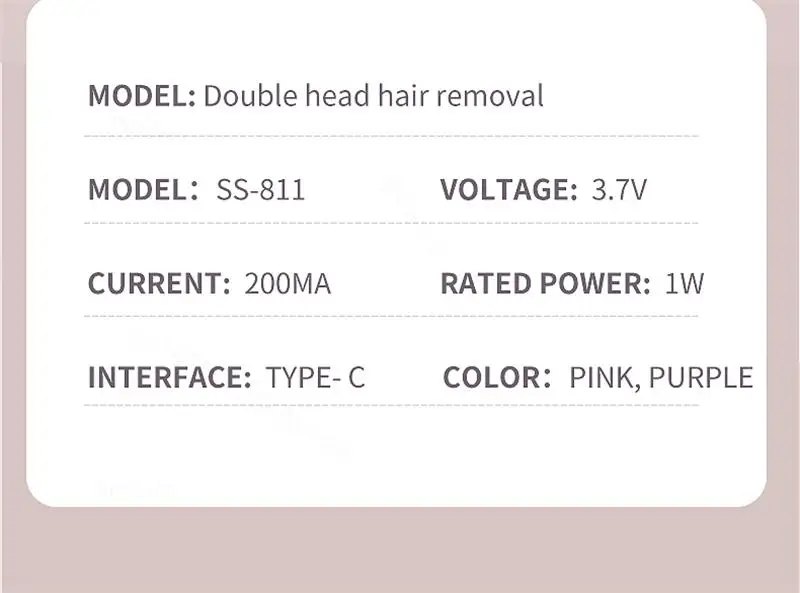 Elektrische Rasierer für Frauen, wasserdichter Bikini-Trimmer, Gesichtsrasierer für Achseln, Beine, Damen-Körpertrimmer, Haarentfernung, Rosa, Lila – Detail 18