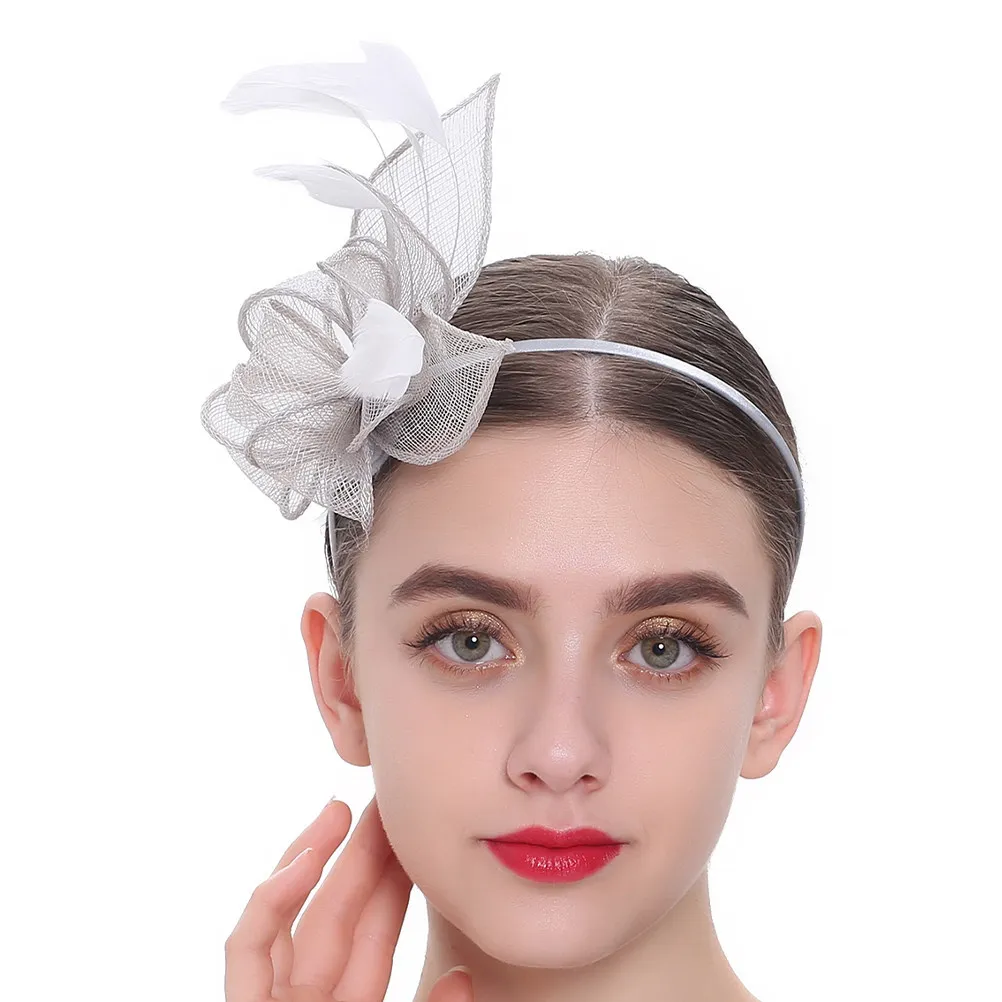 

Fascinator Headband Hair Clip Vintage Hats for Women Tea Party Wedding Special Occasion ABS Hair Accessory