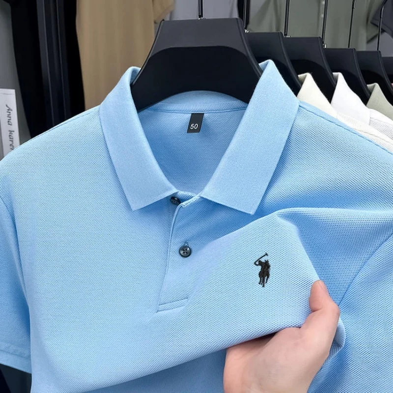 New High-Quality Printed Short-Sleeved Men's Polo Shirt – Stylish, Casual, Breathable, and Cool Summer T-Shirt Top image 5