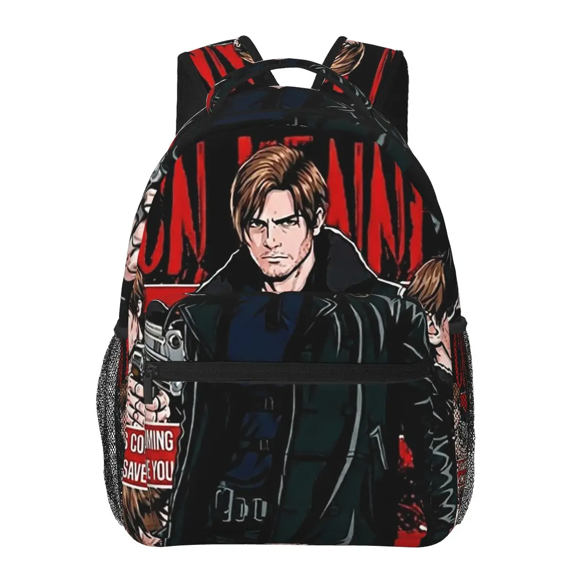 Resident Evils Leon Kennedy Game Student Backpack School Bag Hiking Travel Daypack for Boys Girls Fashion Bookbag Shoulder Bags